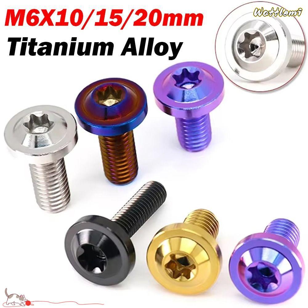 WATTLEMI สลักเกลียวไทเทเนียม, M6x20 M6x10 สกรูหัว Torx, M6x15 พร้อมสกรูไทเทเนียมหัว Torx