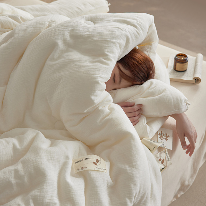 Class A Mother Baby Grade Soft Double-Layer Yarn Quilt Core Spring Autumn Quilt ผ้านวมหนาผ้านวม Core