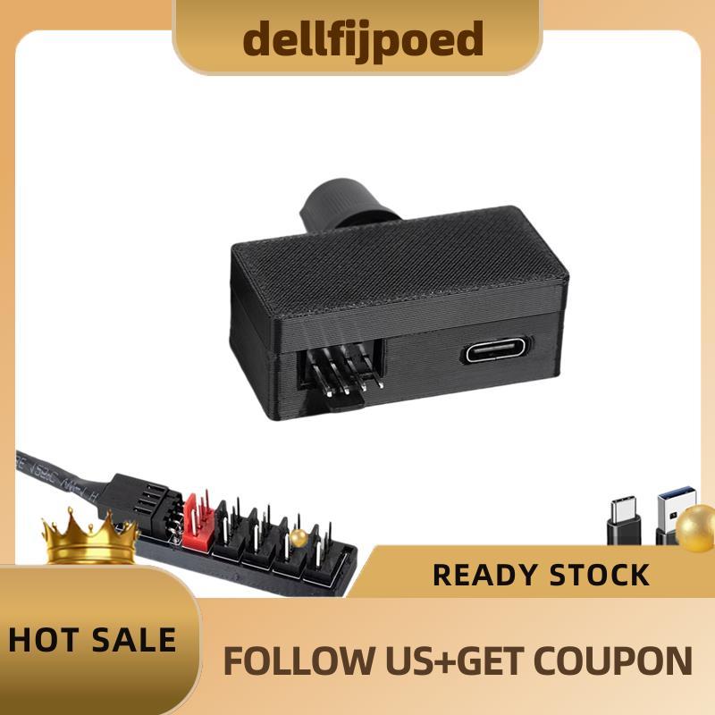 dellfijpoed4Pin PWM Fan Governor PWM Speed Controller TYPE-C Power High Power Fan Governor พร้อม Fan