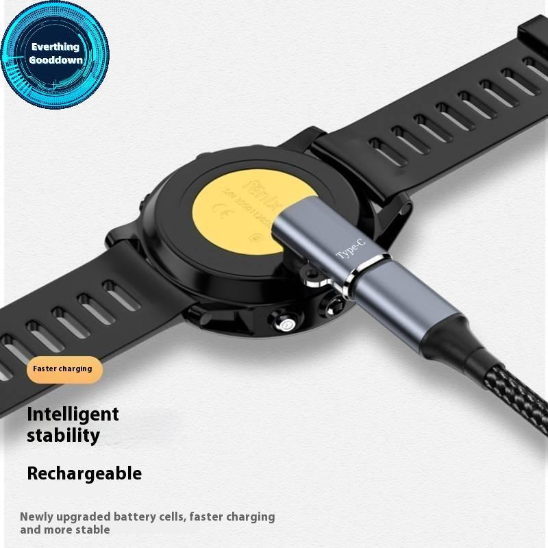 EVERTHING 1 ชิ้น Smart Watch Chargering Converter สําหรับ Fenix 7 7X 5S 6 6X 6S PRO Type C อะแดปเตอร