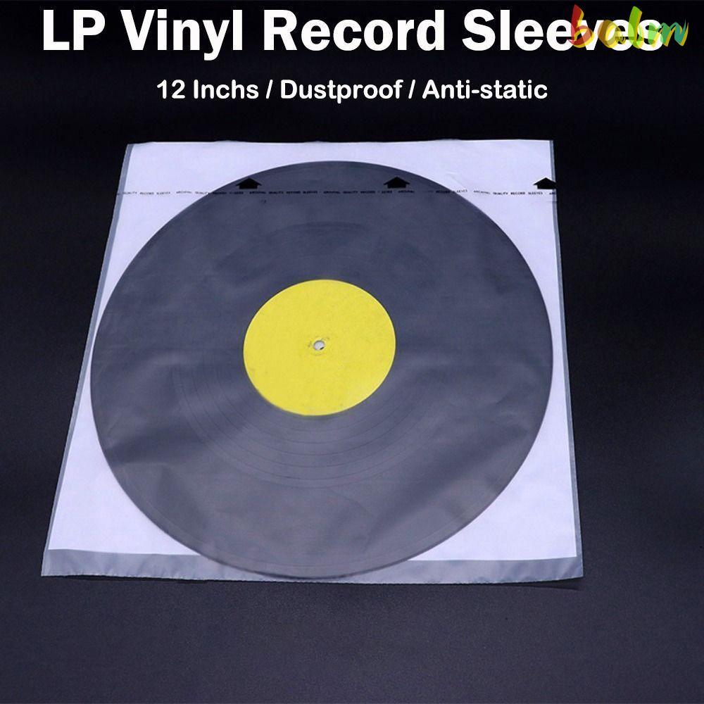 BALM Vinyl Records Sleeve, 12 นิ้ว White LP Vinyl Record Cover, Repealable Record Protection