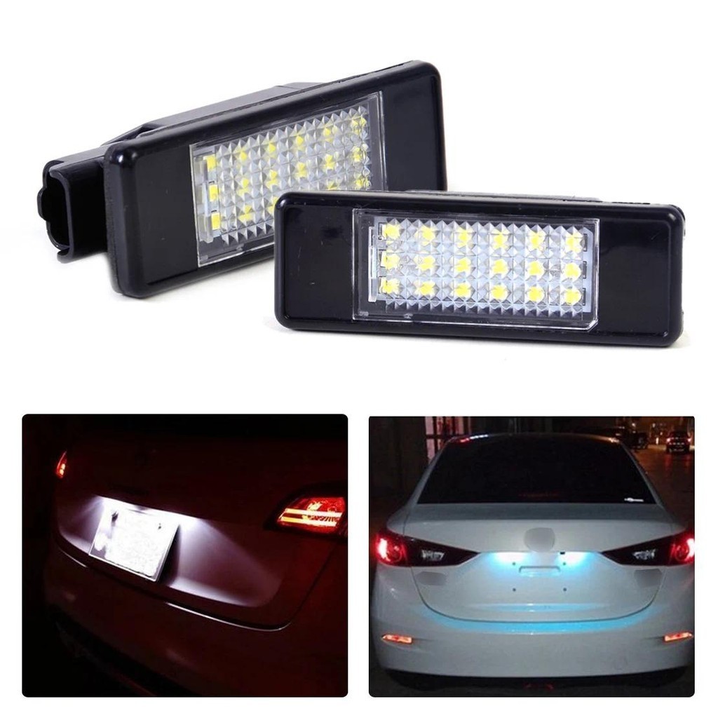 CITALL 2 ชิ้นป้ายทะเบียนโคมไฟ 18 LED 6340G9 6340A5 6340G3 6340F0 สําหรับ Peugeot 207 308 406 407 Cit