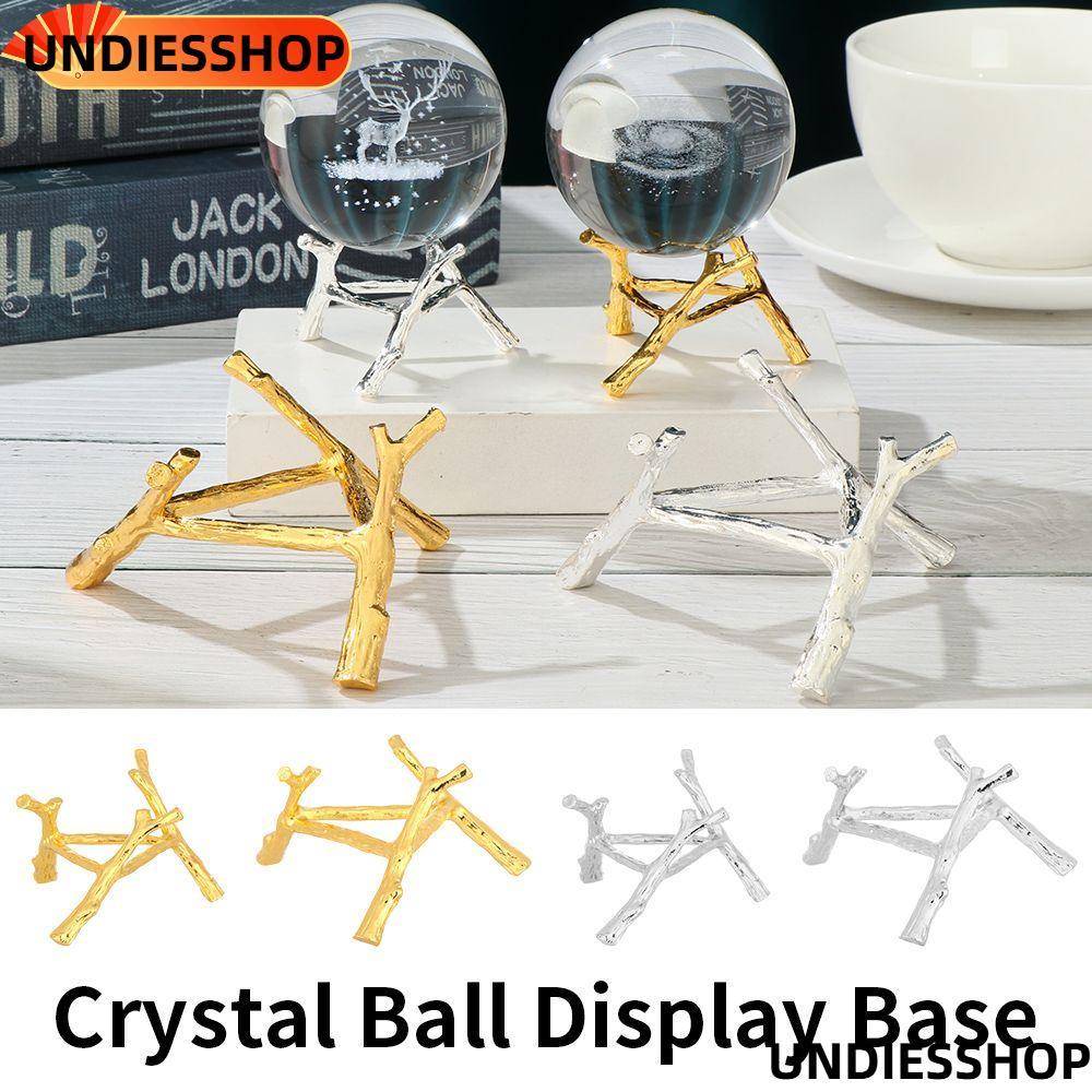 UNDIESSHOP ลูกบอลคริสตัลแสดงฐานอัญมณี DIY Craft Sphere Holder
