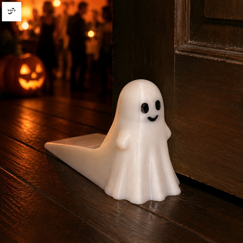 3D พิมพ์ Ghost Door Stopper PLA น้ําหนักฮาโลวีนตกแต่งบ้านสําหรับงานปาร์ตี้ห้องนอน