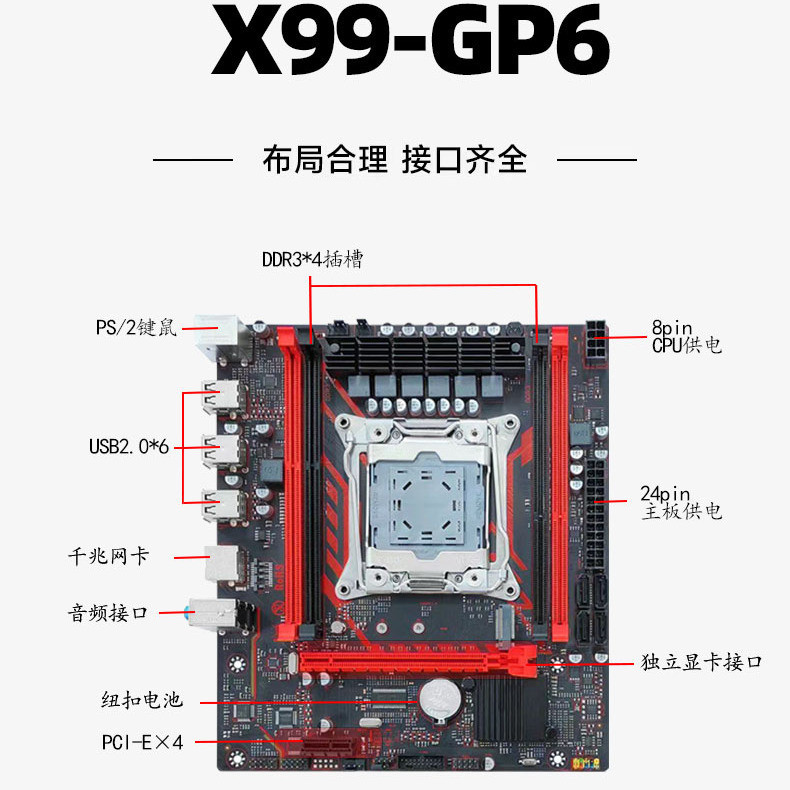 [Intel] X99 เมนบอร์ด D3 เกมคอมพิวเตอร์ E5 2666V3 จําลอง Multi-Open Studio Server 2011-3 ผลิตภัณฑ์คุณ