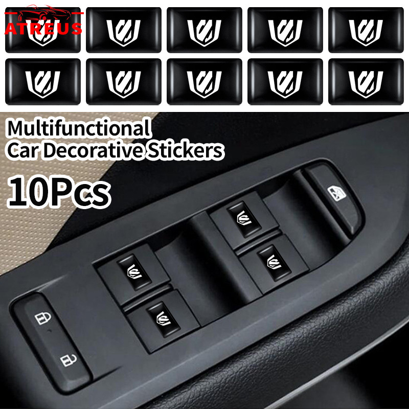 10 ชิ้น Toyota Alphard สติ๊กเกอร์โลโก้รถยนต์ 3D แบบสี่เหลี่ยม ขนาด 10x18 มม. สติ๊กเกอร์ตกแต่งรถยนต์ สำหรับ Toyota Alphard 40 30 20 AH10 AH20 AH30