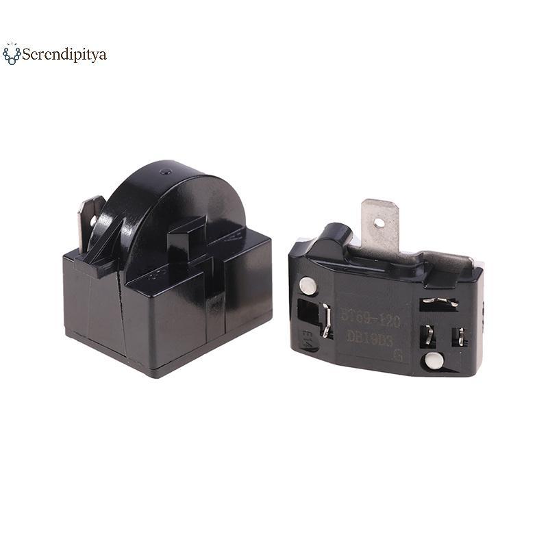 SEE 2PCS QP2-4.7 PTC Starter รีเลย์ 1 พินตู้เย็นรีเลย์และ 6750C-0005P ตู้เย็น Overload Protector TH