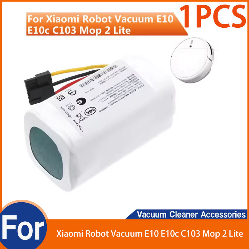 สําหรับ Xiaomi หุ่นยนต์สูญญากาศ E10 / E10c / C103 / Mop 2 Lite แบตเตอรี่ 2600mah (แบตเตอรี่ 1 ชิ้น)