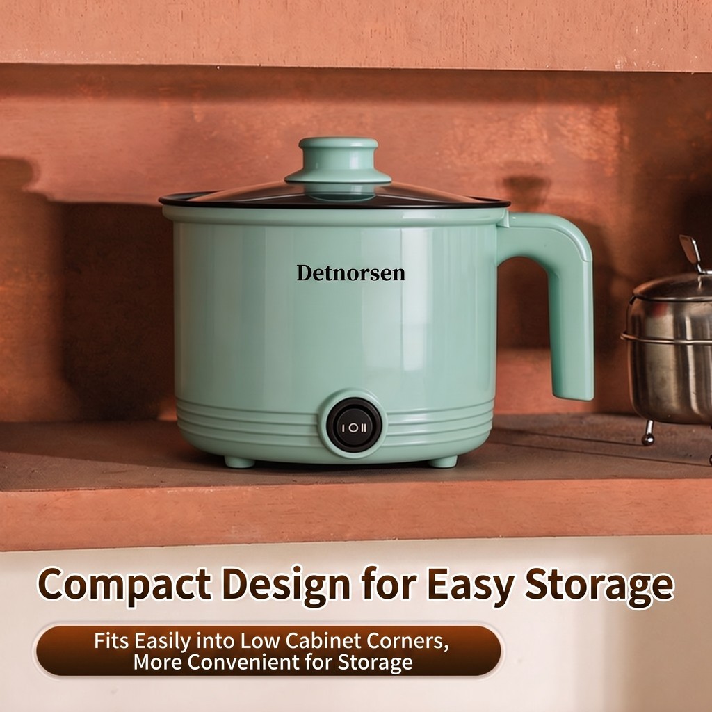 DETNORSEN MC-28 ไฟฟ้า Multi Cooker Non-Stick หม้อ Hotpot สตูว์ไอน้ําต้มผัด 600W 18 ซม.2.0L