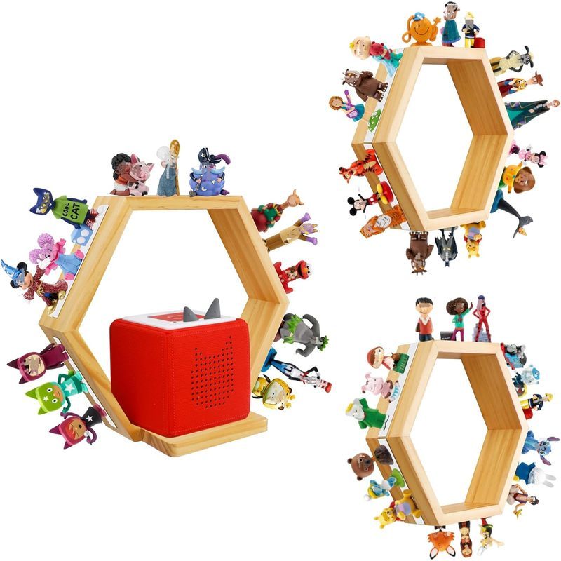 สําหรับ Tonies Shelf Magnetic – ไม้ Tonies Storage Shelf, Tonie Box Shelf with Tonies Holder, Wall M