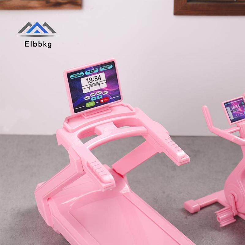 EIbbkg จําลอง Mini Gym เครื่องตุ๊กตา 1:12 Scale Miniature อุปกรณ์ฟิตเนสสําหรับเดสก์ท็อปเครื่องประดับคอลเลกชันของขวัญขาย