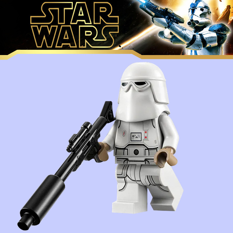 star wars เลโก้ Star Wars KM66038 Snow Soldier SW1180 Third Party Minifigure Building Blocks ประกอบข
