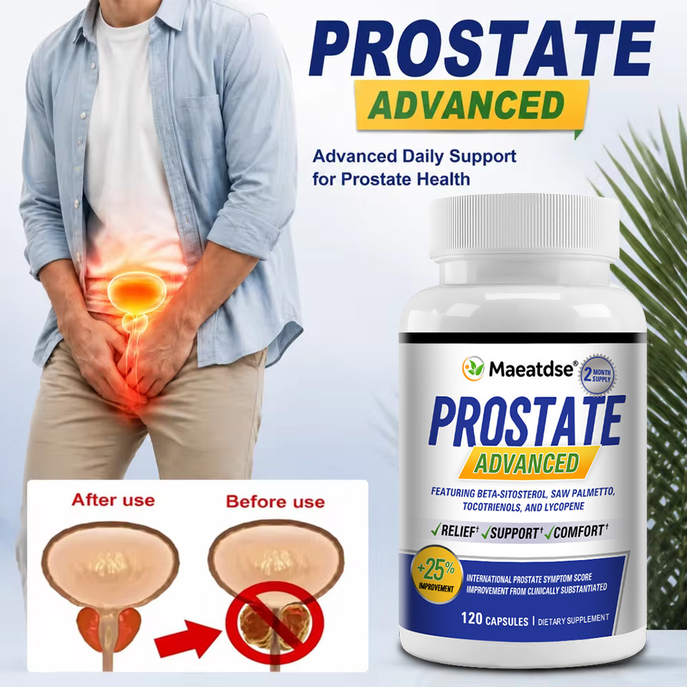Prostate Advanced Men Prostate Support Saw Palmetto Beta-Sitosterol Lycopene อาหารเสริม