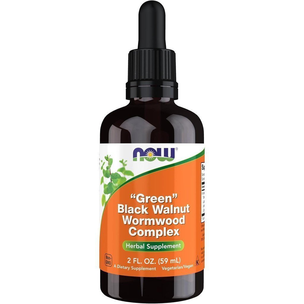 อาหารเสริมตอนนี้, Green Black Walnut Wormwood Complex Liquid (หยด), อาหารเสริมสมุนไพร, 2oz VNET