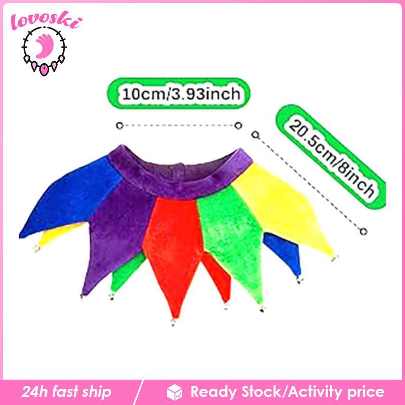 [Lovoski] หมวก Jester 4 จุด Velvety Patchwork Jester Hat Headwear เคล็ดลับสีทอง