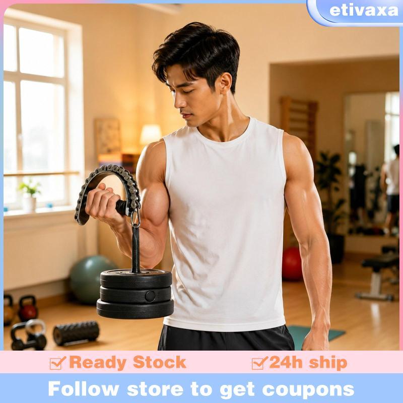 [Etivaxa] Heavy Duty Wrist Strengthener Arm Wrestling Handle Non Slip Fitness Grip สําหรับออกกําลังก