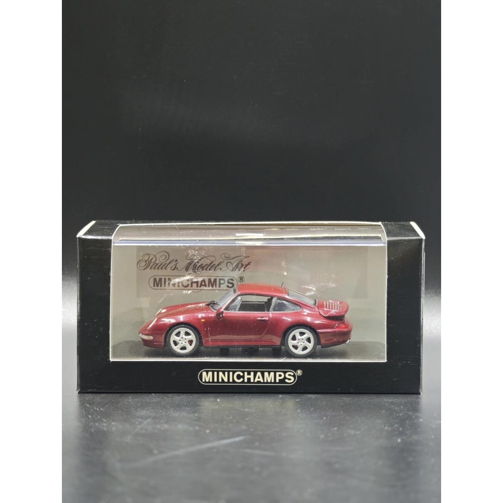 [สต๊อกพร้อม] MINICHAMPS Mini Cut 1/43 Porsche Porsche911 Turbo (996) Maroon Only ถอดชิ้นส่วนภาพถ่าย