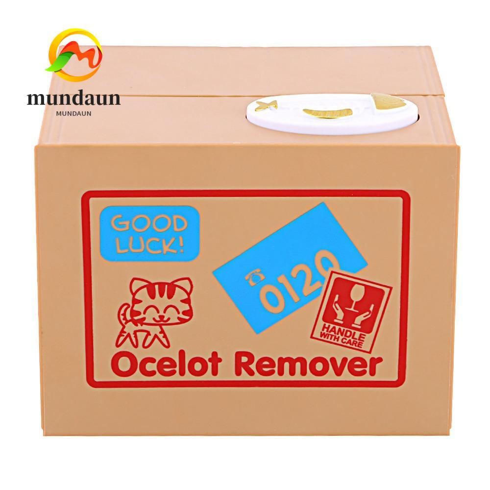 MUNDAUN Coin Bank, Coin Collection Mechanical Design Cat Money Box, Automatic Stealing Cat Coin Bank