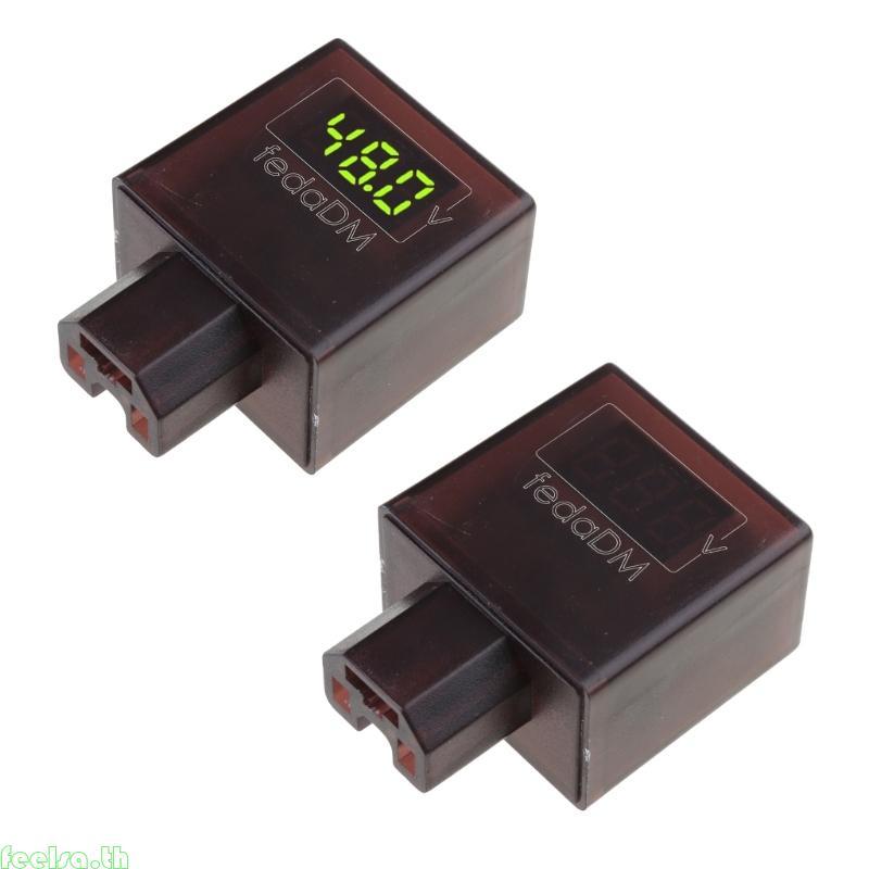 Feela จักรยานไฟฟ้า USB ChargerSocket DC30-100V Digital VoltTester EVVoltmeter เครื่องวัดแรงดันไฟฟ้าส