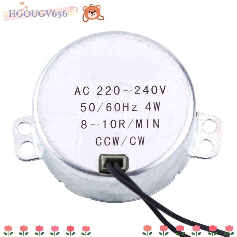 HGOUGVT Synchronous Geared Motor, CW/CCW Rotation 8-10RPM Speed Turntable มอเตอร์ซิงโครนัส, 50/60Hz 