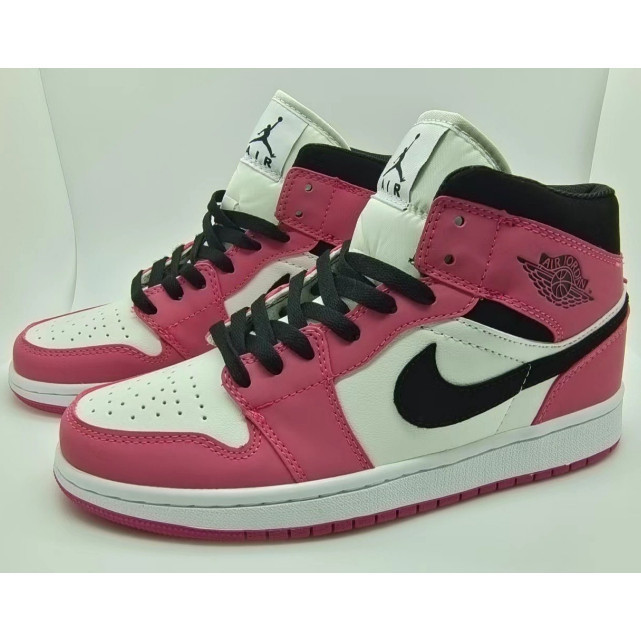 I6TU FBVP JordanAir Jordan 1 หนังเทียม Mid Shock Absorption รองเท้าผ้าใบทนต่อการสึกหรอรองเท้าบาสเก็ต