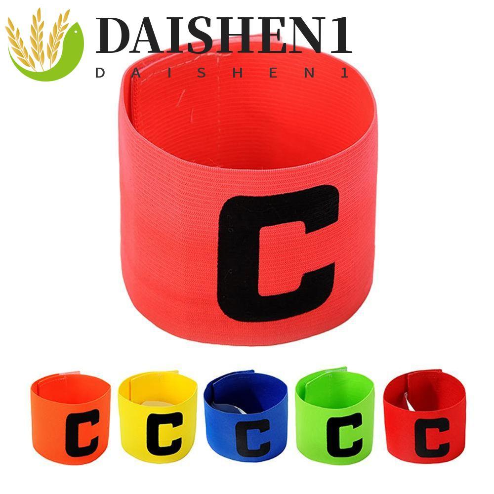 DAISHEN1 Captain Armband Soccer Player Leader Football Training Elastic 6 สี Elastic Soccer Captain 