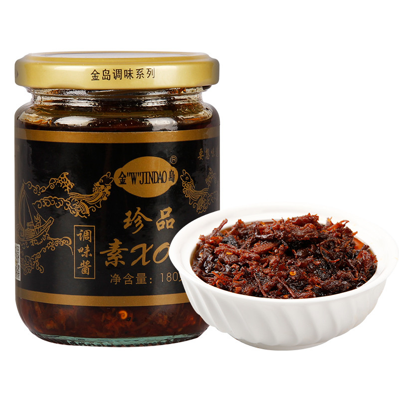Jindao ซอส มังสวิรัติ XO อาหารมังสวิรัติ ซอสปรุงรส ซอสเห็ด ผักรวม บะหมี่รวม หม้อไฟพร้อมโจ๊ก Serv