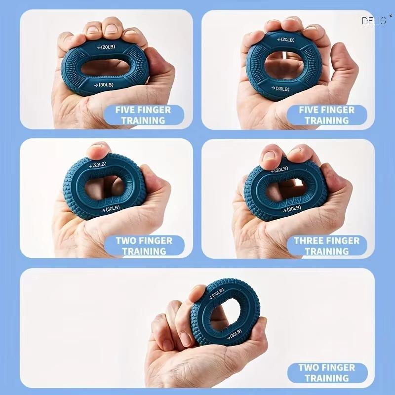 DELIG> Hand Grip Exerciser Premium Finger Strength Squeezer อุปกรณ์ฝึกมือที่ทนทานสําหรับนักกีฬา Gym Home Rehabilitation ใช้ Nice