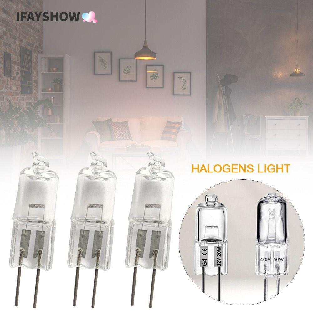 IFAYSHOW 5 ชิ้น G4 G5.3 G9 หลอดฮาโลเจน, 12 V/220 V 10W 20W 35W 40W ไฟฮาโลเจน, 2023 จําลองแสงหรี่แสงไ