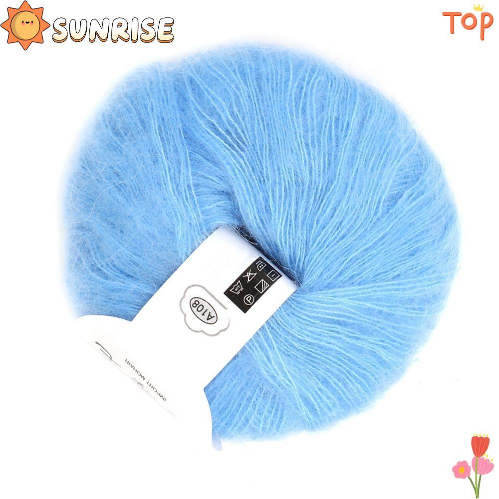 SUNRISE เส้นด้าย Mohair, Pashm Blend วัสดุที่อบอุ่น เส้นด้ายขนสัตว์ Angora, เนื้อสัมผัสนุ่มยอดนิยมสี