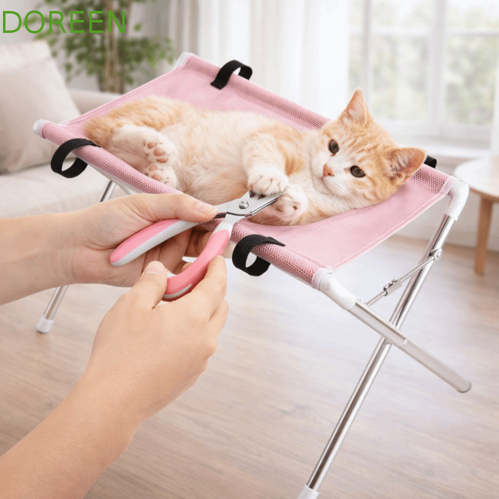 DOREEN Puppy Nail Clipping Holder, Support Frame ปรับ Pet Grooming Hammock, Professional Anti-Scratc