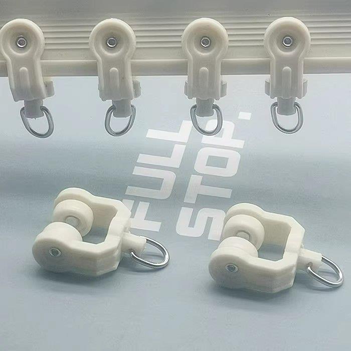 Old-fashioned Curtain Track Universal Pulley I-Shaped Track Pulley หนาทนทาน Roller ผ้าม่าน Track อุป