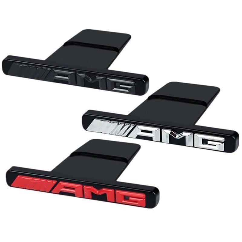 Ready StockABS รถกระจังหน้า Badge Grille Emblem สติกเกอร์สําหรับ Benz AMG W212 W213 W202 W211 W176 W
