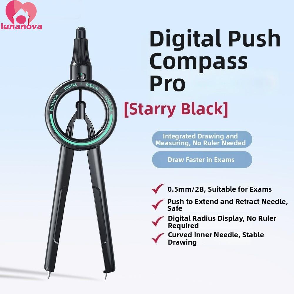 LUNANOVA Digital Display Compass, Digital Radius Display Precision Circle Drawing Gauge, Drafting Dr