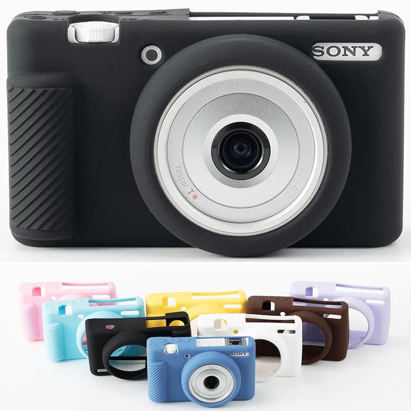 กระเป๋ากล้องซิลิโคนผิวนุ่มสําหรับ Sony สําหรับ ZV1F ZV1M2 ZV-1F ZV-1M2 Vlog กล้องดิจิตอลฝาครอบยาง