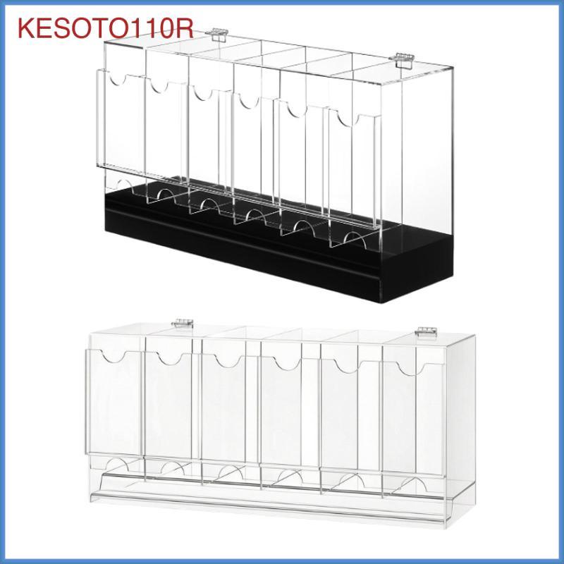 [kesoto110r] 6 Slot Booster Pack Dispenser Sturdy Desk Top Acrylic Card Pack Display Case