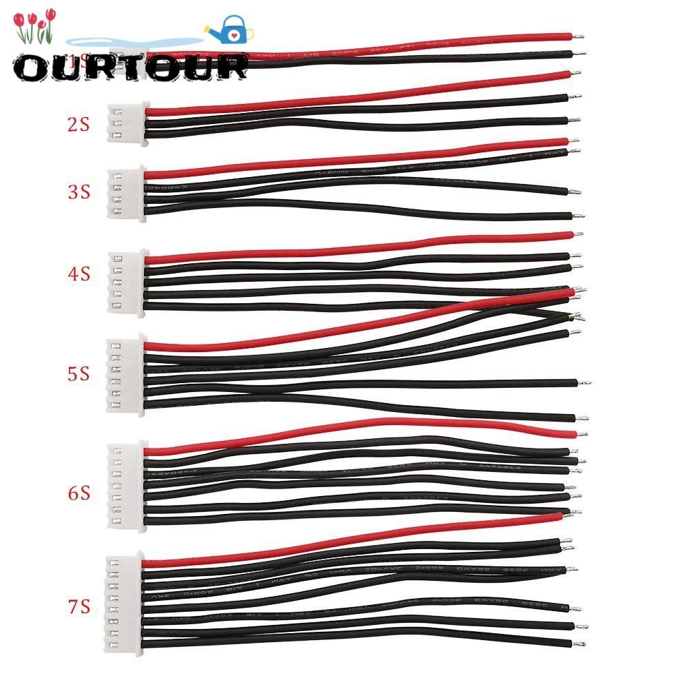 URTOUR RC Lipo แบตเตอรี่ Balancer Charger Plug, 22AWG 1S 2S 3S 4S 5S 6S 7S สายไฟ, DIY เครื่องบิน 10 