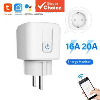 ปลั๊กไฟอัจฉริยะ AXUS WiFi EU 16A/20A พร้อมตรวจสอบการใช้พลังงาน ควบคุมด้วยเสียง ตั้งเวลาใช้งานร่วมกับแอป Tuya Smart Life