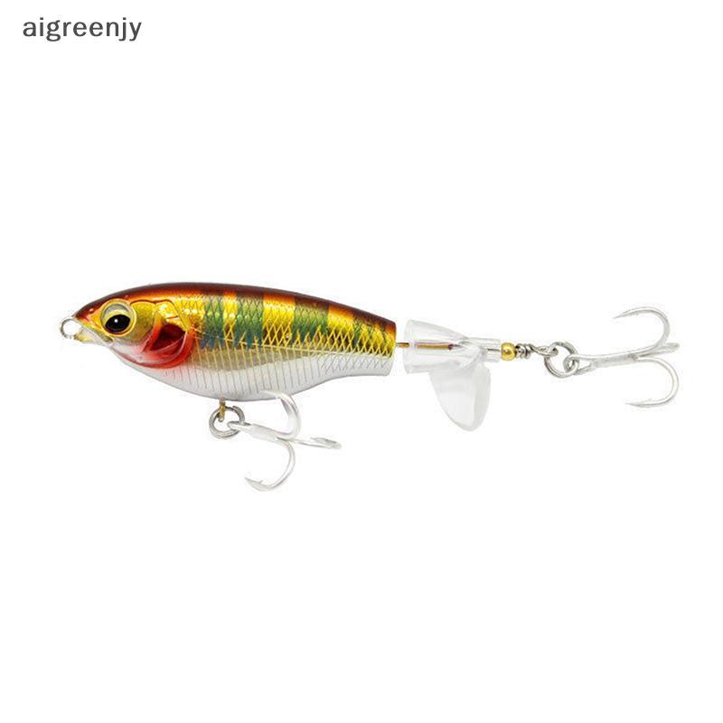 GRN 1 ชิ้นคุณภาพ Whopper Plopper Wobblers 7.5 ซม.6.5g Topwater Popper Fishing Lure Hard เหยื่อหมุน S
