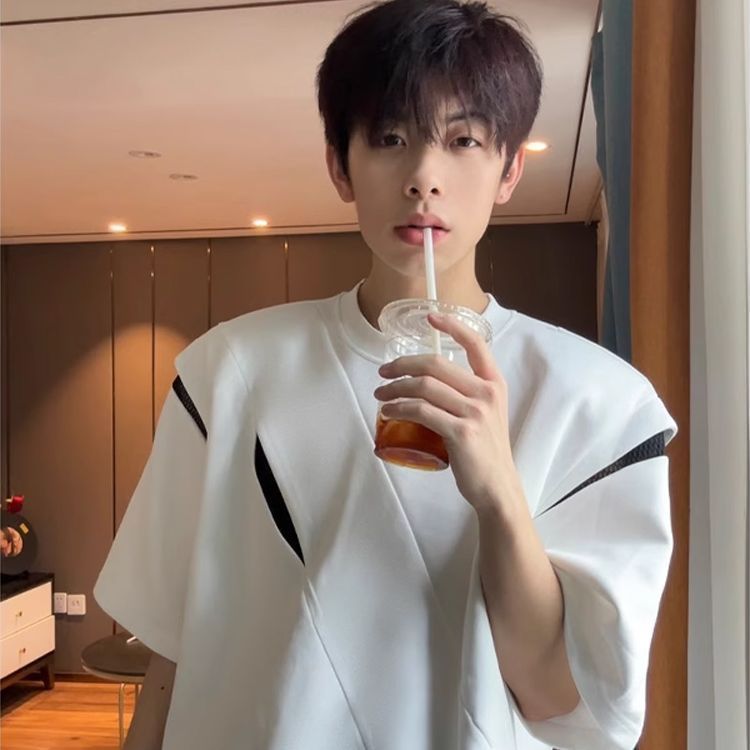 解 Beauty 拼新新款 男士短袖衬衫男士短袖衬衫男士短袖衬衫男士保暖上衣裙子套装.男士dd999.mys20260905