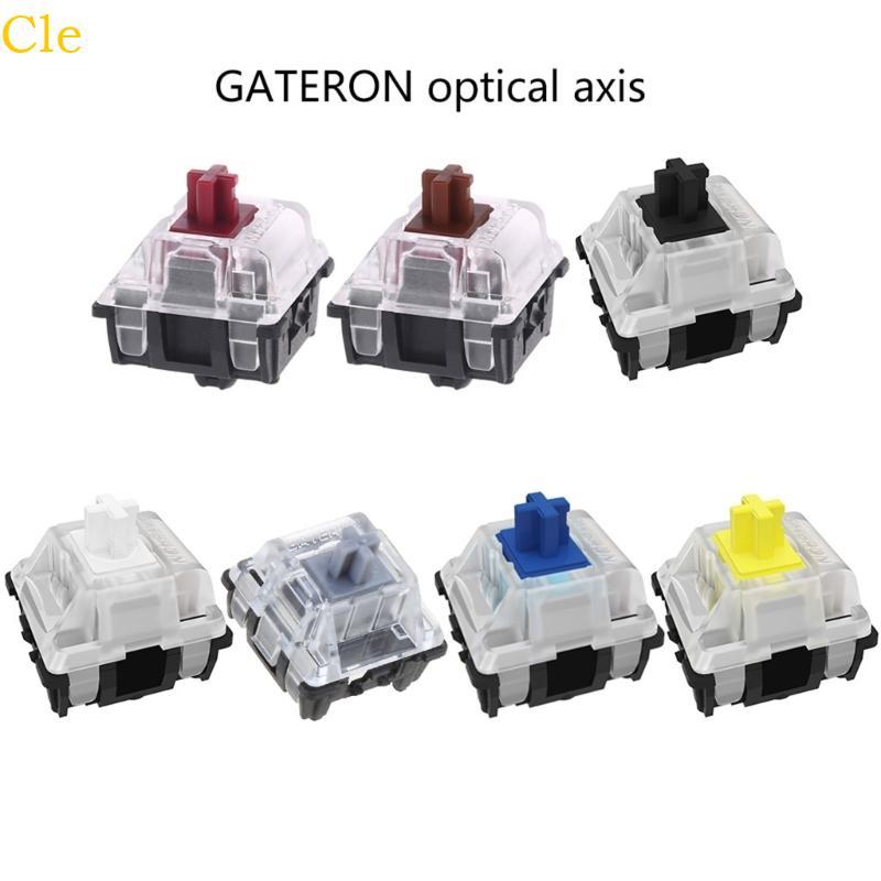 Cle Mechanical Keyboard Optical Switch สําหรับ GK61 SK61 สีขาวสีดําสีแดงสีน้ําตาลสีเหลืองเงินสวิทช์ 