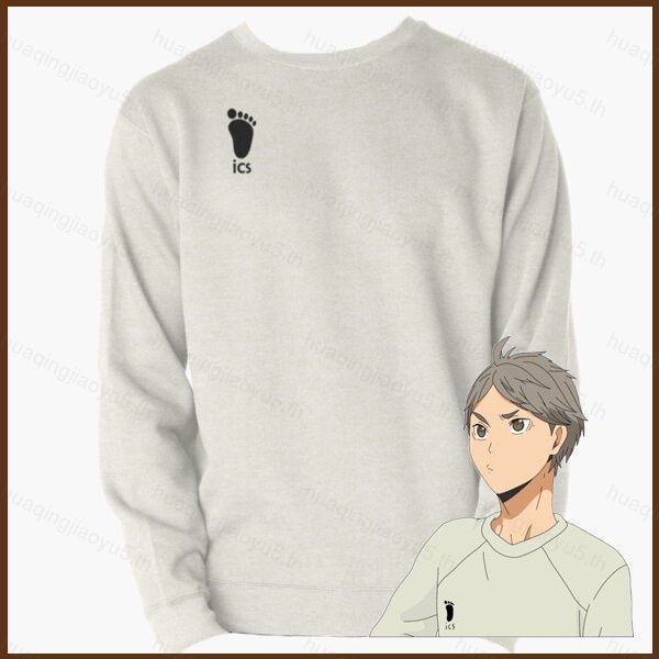 Haikyuu ICS เสื้อกันหนาวเสื้อแขนยาว Unisex KARASUNO อะนิเมะคอสเพลย์กีฬาเสื้อลําลองหลวมเสื้อกันหนาว P