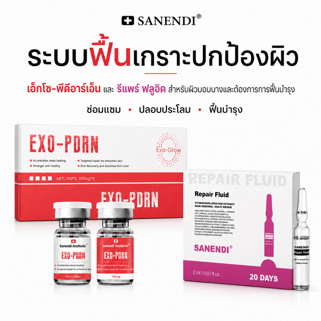 SANENDI PDRN Multi-Facial Essence Set Bifida Vitamin B5 Moisturizing Moisturizing Smooth Skin Daily 