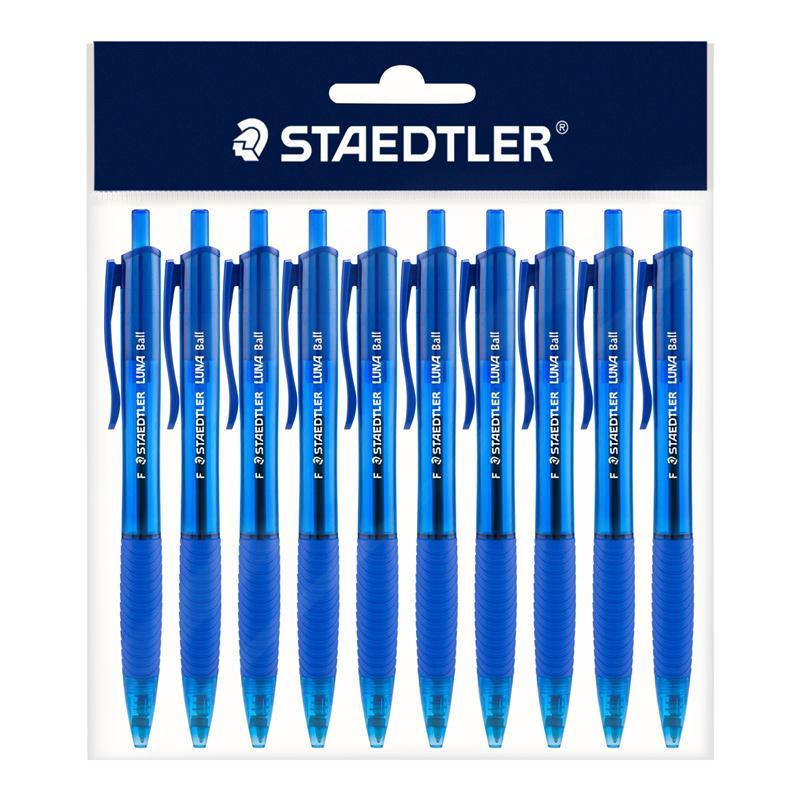 STAEDTLER ปากกา รุ่น Luna Rite Clic 4274 สีน้ำเงิน ขนาด 0.7 มม. (10ด้าม)