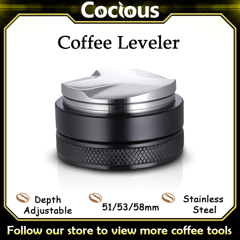 51/53/58MM Coffee Distributor Coffee Leveler Adjustable Depth Coffee Tools