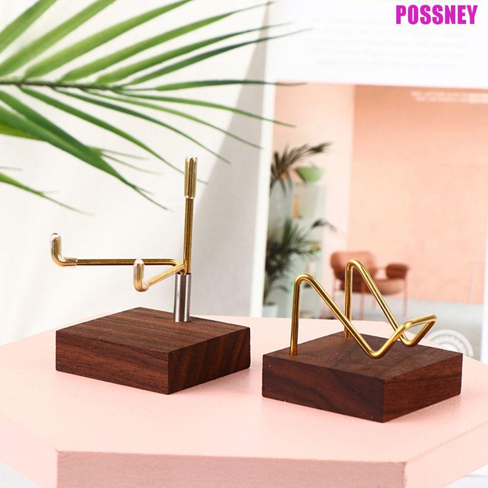 POSSNEY ไม้ฐานรองรับ Home Office Show Room Home Decoraition Ores Agate Rocks ผู้ถือจอแสดงผล