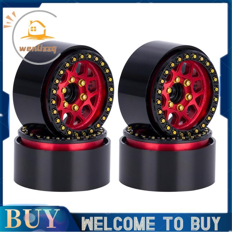 4 ชิ้น 1.9 "Beadlock ล้อขอบ Hub สําหรับ 1/10 RC Scale Rock Crawlers Beadlock ล้อ CNC Hub ความหนา 25
