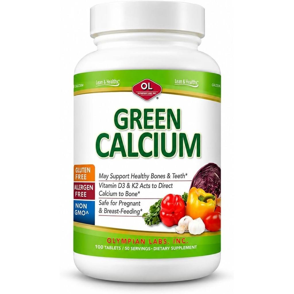 Olympian Labs Calcium Plus สูตรแมกนีเซียมพร้อม C K2 & D3 100 เม็ด porting Healthy Bs & ฟัน