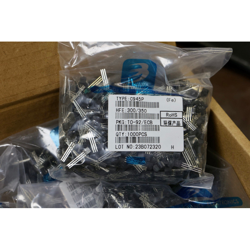 C945P ทรานซิสเตอร์ TO-92 2SC945 C945 NPN แบบขาเสียบ 1 แพ็ค 1,000 ชิ้น