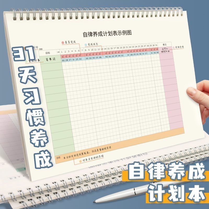 [zxx0008.th] Planner แผนเช็คอินวินัยในตนเองตรวจสอบวินัยในตนเองตรวจสอบวินัยการเรียนรู้ Planner Planne